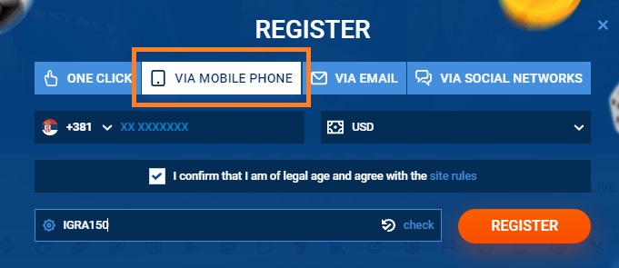 registrace mobilního telefonu